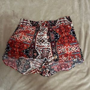 Printed booty shorts